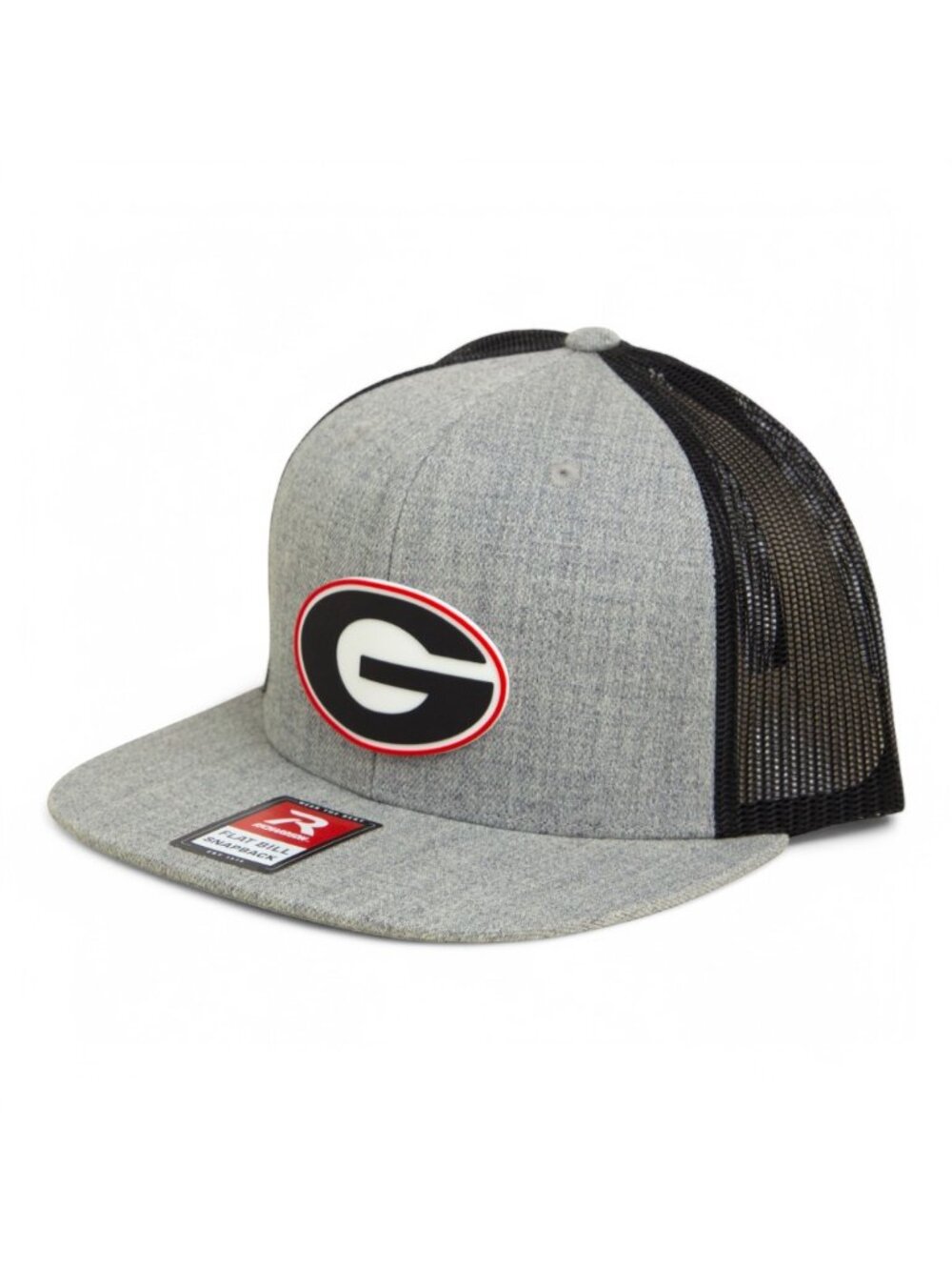 Georgia Bulldogs Power G 3D Wool Blend Flat Bill Hat- Heather Grey/ Black